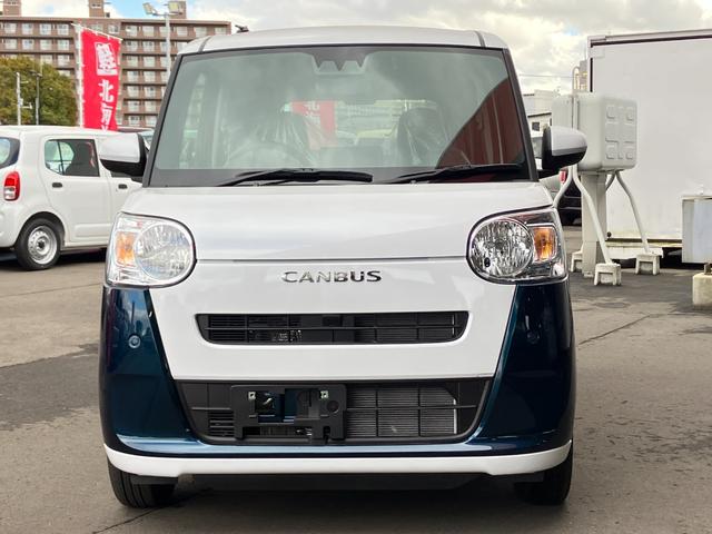 ムーヴキャンバス ストライプスX 届出済み未使用車 スマートアシスト 両側電動スライドドア イージークローザー スマートキー プッシュスタート 電動格納ミラー オーディオレス アイドリングストップ クリアランスソナー 4WD(2枚目)