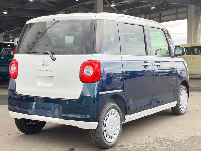 ムーヴキャンバス ストライプスX 届出済み未使用車 スマートアシスト 両側電動スライドドア イージークローザー スマートキー プッシュスタート 電動格納ミラー オーディオレス アイドリングストップ クリアランスソナー 4WD(11枚目)