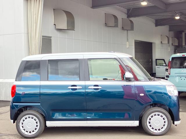 ムーヴキャンバス ストライプスX 届出済み未使用車 スマートアシスト 両側電動スライドドア イージークローザー スマートキー プッシュスタート 電動格納ミラー オーディオレス アイドリングストップ クリアランスソナー 4WD(12枚目)