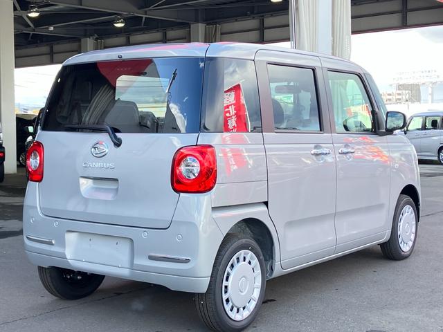 ムーヴキャンバス セオリーＸ　届出済み未使用車　スマートアシスト　両側電動スライドドア　イージークローザー　スマートキー　プッシュスタート　電動格納ミラー　オーディオレス　アイドリングストップ　クリアランスソナー　４ＷＤ（11枚目）