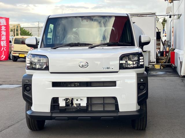 タフト Ｘ　届出済み未使用車　スマートアシスト　オーディオレス　ガラスルーフ　ＬＥＤヘッドライト　電動パーキングブレーキ　ブレーキホールド　クリアランスソナー　アイドリングストップ　横滑り防止　４ＷＤ（2枚目）