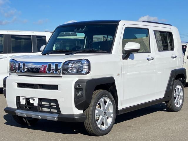 タフト G クロムベンチャー 届出済み未使用車 スマートアシスト LEDヘッドライト LEDフォグランプ ガラスルーフ オーディオレス 電動パーキングブレーキ ブレーキホールド 純正アルミホイール アイドリングストップ 4WD(4枚目)