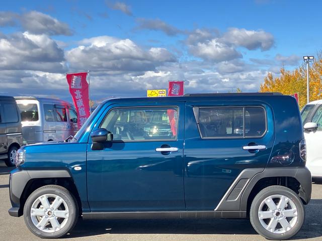 タフト G 届出済み未使用車 スマートアシスト LEDヘッドライト LEDフォグランプ ガラスルーフ オーディオレス 電動パーキングブレーキ ブレーキホールド 純正アルミホイール アイドリングストップ 4WD(5枚目)