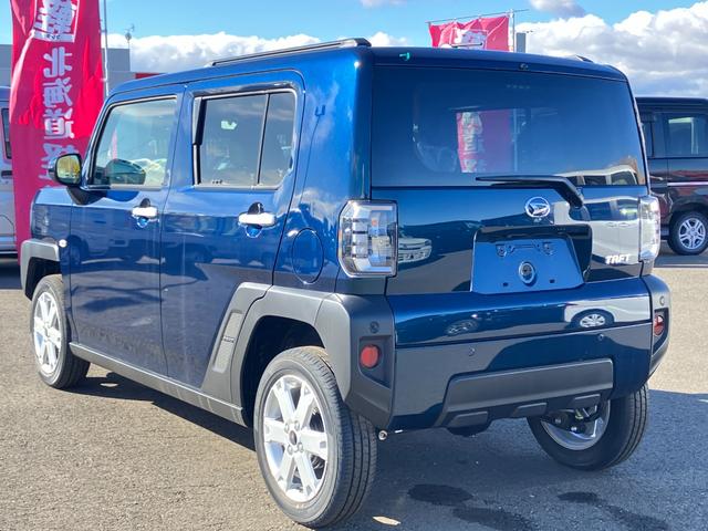 タフト G 届出済み未使用車 スマートアシスト LEDヘッドライト LEDフォグランプ ガラスルーフ オーディオレス 電動パーキングブレーキ ブレーキホールド 純正アルミホイール アイドリングストップ 4WD(8枚目)