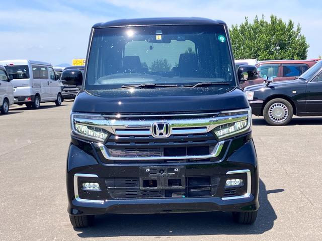 N-BOXカスタム L 松濤被害軽減ブレーキ 片側電動スライドドア イージークローザー スマートキー プッシュスタート LEDヘッドライト LEDフォグランプ オートライト 純正ナビゲーション バックカメラ 4WD(3枚目)