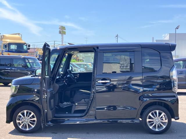 N-BOXカスタム L 松濤被害軽減ブレーキ 片側電動スライドドア イージークローザー スマートキー プッシュスタート LEDヘッドライト LEDフォグランプ オートライト 純正ナビゲーション バックカメラ 4WD(6枚目)