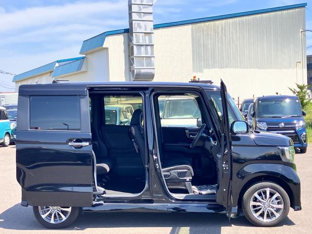 N-BOXカスタム L 松濤被害軽減ブレーキ 片側電動スライドドア イージークローザー スマートキー プッシュスタート LEDヘッドライト LEDフォグランプ オートライト 純正ナビゲーション バックカメラ 4WD(14枚目)