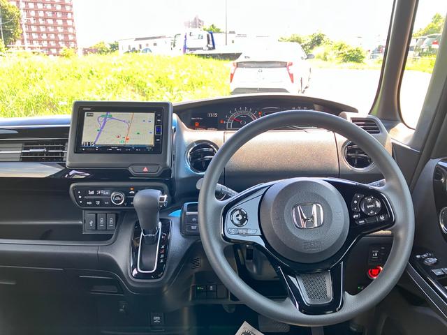 N-BOXカスタム L 松濤被害軽減ブレーキ 片側電動スライドドア イージークローザー スマートキー プッシュスタート LEDヘッドライト LEDフォグランプ オートライト 純正ナビゲーション バックカメラ 4WD(19枚目)