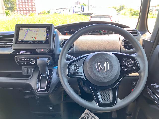 N-BOXカスタム L 松濤被害軽減ブレーキ 片側電動スライドドア イージークローザー スマートキー プッシュスタート LEDヘッドライト LEDフォグランプ オートライト 純正ナビゲーション バックカメラ 4WD(20枚目)