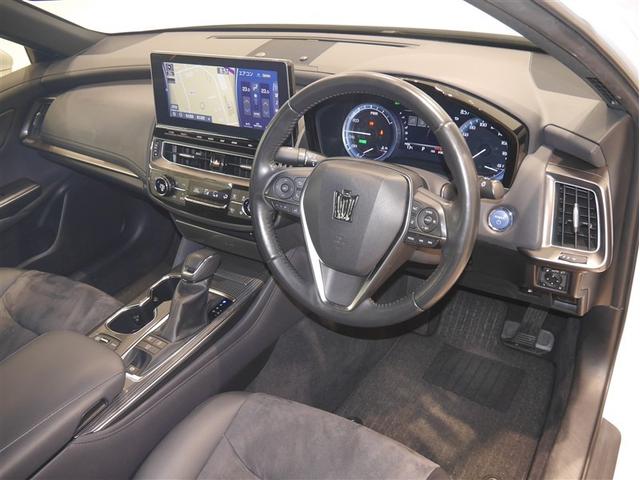 クラウンハイブリッド Ｓ　Ｆｏｕｒ　クルコン　地デジ　Ｂカメラ　電動シート　盗難防止装置　寒冷地　ＤＶＤ　ＬＥＤヘッド　スマートキー　アイドリングストップ　エアバッグ　ＡＢＳ　ＥＴＣ　ミュージックプレイヤー接続可　横滑り防止装置　４ＷＤ（4枚目）