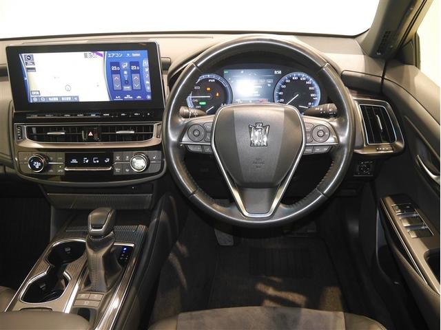 クラウンハイブリッド Ｓ　Ｆｏｕｒ　クルコン　地デジ　Ｂカメラ　電動シート　盗難防止装置　寒冷地　ＤＶＤ　ＬＥＤヘッド　スマートキー　アイドリングストップ　エアバッグ　ＡＢＳ　ＥＴＣ　ミュージックプレイヤー接続可　横滑り防止装置　４ＷＤ（5枚目）