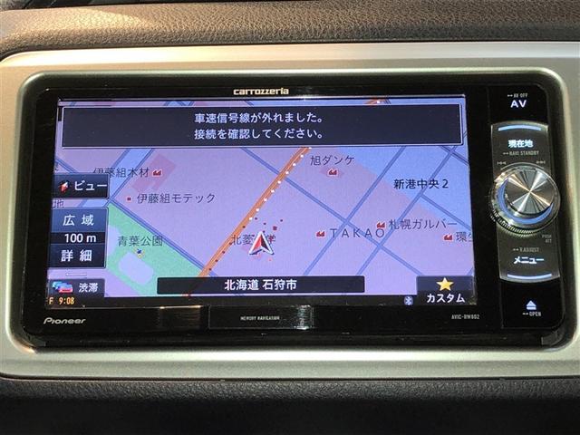 ヴィッツ Ｆ　アルミ　ＰＷ　パートタイム４ＷＤ　ＥＳＣ　ＤＶＤ再生　ＰＳ　メモリーナビゲーション　ＥＴＣ　ＡＢＳ　キーレスエントリー　Ｗエアバッグ　ミュージックプレイヤー接続可　ナビＴＶ　エアコン　寒冷地仕様車（3枚目）