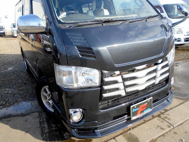 ハイエースバン ロングスーパーＧＬ　４ＷＤ　５ドア　２．５ＤＴ　両側スライド　４型フェイス＆スポイラー　ＬＥＤヘッド＆フォグ　革調シートカバー　エアロボンネット　リアヒーター＆クーラー　タイミングベルト交換済（21枚目）