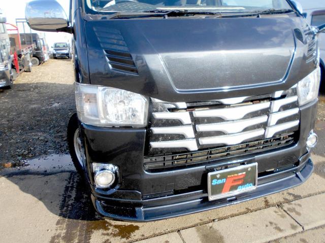 ハイエースバン ロングスーパーＧＬ　４ＷＤ　５ドア　２．５ＤＴ　両側スライド　４型フェイス＆スポイラー　ＬＥＤヘッド＆フォグ　革調シートカバー　エアロボンネット　リアヒーター＆クーラー　タイミングベルト交換済（22枚目）