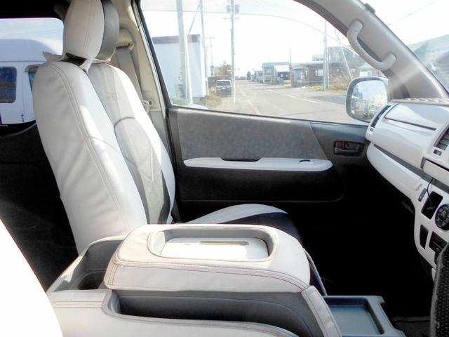 ハイエースバン ロングスーパーＧＬ　４ＷＤ　５ドア　２．５ＤＴ　両側スライド　４型フェイス＆スポイラー　ＬＥＤヘッド＆フォグ　革調シートカバー　エアロボンネット　リアヒーター＆クーラー　タイミングベルト交換済（23枚目）