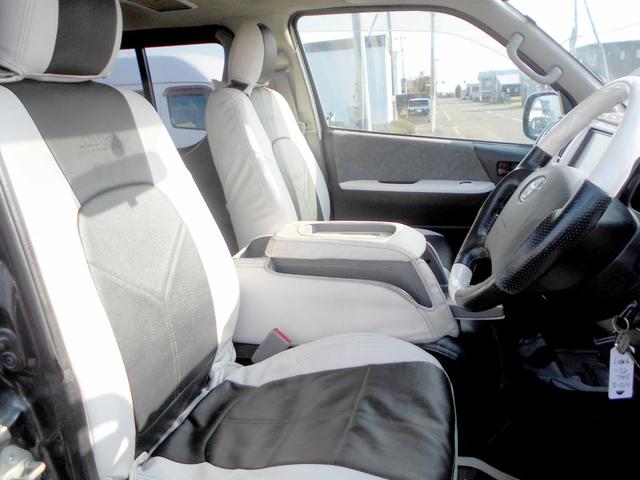 ハイエースバン ロングスーパーＧＬ　４ＷＤ　５ドア　２．５ＤＴ　両側スライド　４型フェイス＆スポイラー　ＬＥＤヘッド＆フォグ　革調シートカバー　エアロボンネット　リアヒーター＆クーラー　タイミングベルト交換済（28枚目）