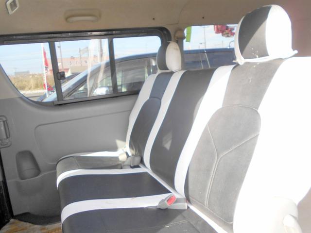 ハイエースバン ロングスーパーＧＬ　４ＷＤ　５ドア　２．５ＤＴ　両側スライド　４型フェイス＆スポイラー　ＬＥＤヘッド＆フォグ　革調シートカバー　エアロボンネット　リアヒーター＆クーラー　タイミングベルト交換済（37枚目）