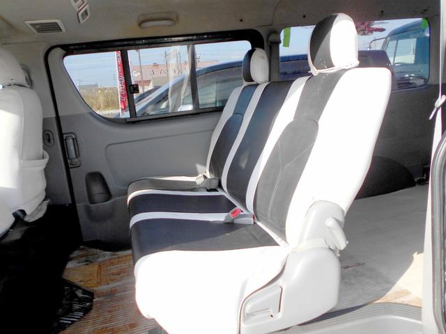 ハイエースバン ロングスーパーＧＬ　４ＷＤ　５ドア　２．５ＤＴ　両側スライド　４型フェイス＆スポイラー　ＬＥＤヘッド＆フォグ　革調シートカバー　エアロボンネット　リアヒーター＆クーラー　タイミングベルト交換済（38枚目）