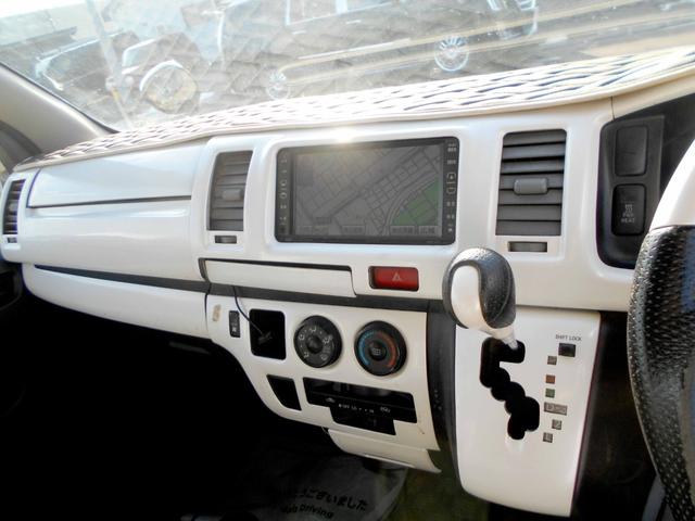 ハイエースバン ロングスーパーＧＬ　４ＷＤ　５ドア　２．５ＤＴ　両側スライド　４型フェイス＆スポイラー　ＬＥＤヘッド＆フォグ　革調シートカバー　エアロボンネット　リアヒーター＆クーラー　タイミングベルト交換済（50枚目）