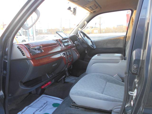 ハイエースバン ロングスーパーGL 2.5DT 4型フェイス スポイラー テール LEDヘッド&フォグ 木目調パネル コンビハンドル リアヒーター&クーラー ナビ バックカメラ(32枚目)