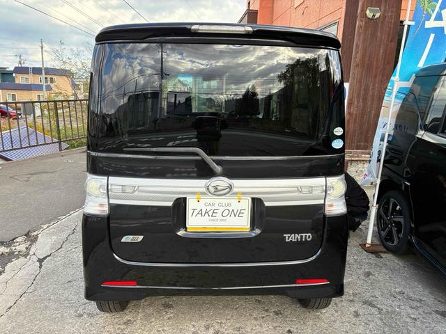 タント カスタムＸ　車検９年４月　社外ナビＴＶ　左パワースライド　４ＷＤ　ＥＴＣ　電動スライドドア　ＴＶ　ＨＩＤ　スマートキー　アイドリングストップ　ベンチシート　ＣＶＴ　盗難防止システム　ＡＢＳ　ＣＤ　ＤＶＤ再生　Ｂｌｕｅｔｏｏｔｈ　アルミホイール　衝突安全ボディ（14枚目）