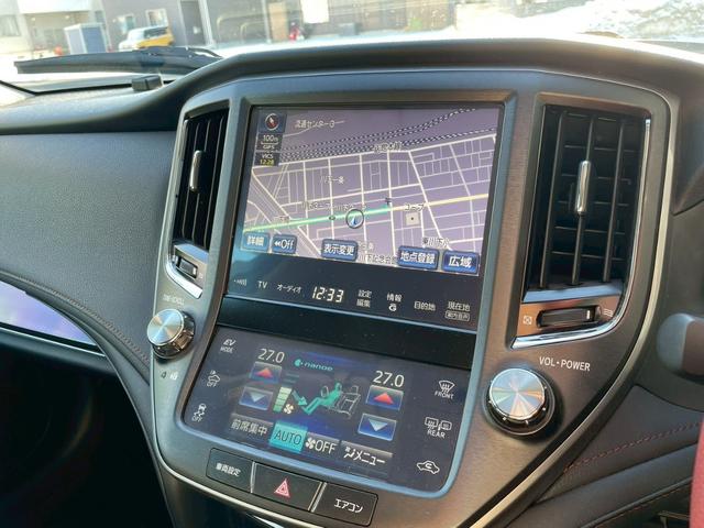 クラウンハイブリッド アスリートＳ　Ｆｏｕｒ　４ＷＤ　ＥＴＣ　クリアランスソナー　オートクルーズコントロール　バックカメラ　ナビ　ＴＶ　アルミホイール　ＨＩＤ　ＣＶＴ　スマートキー　電動格納ミラー　盗難防止システム　パワーシート　ＣＤ（6枚目）