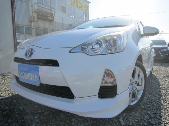 アクア Ｇ　１オーナー　純正エアロ　ナビ＆フルセグＴＶ　Ｂｉｕｅｔｏｏｔｈ　スマートキー　エンスタ　Ｐスタート　シートヒーター　ＥＴＣ　純正１６ＡＷ　ドアバイザー　記録簿　スタッドレス＋アルミセット積込み（2枚目）