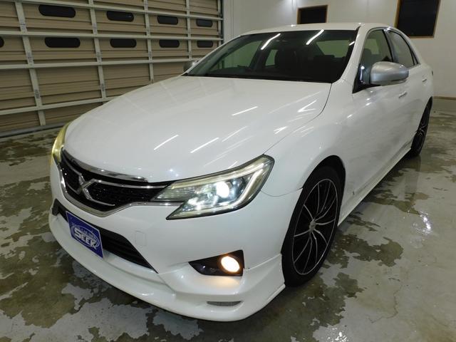 マークX 250G Four 社外19インチアルミフルエアロ寒冷地仕様パワーシートプッシュスタートスマートキーオートエアコンタイミングチェーンHIDエンジンスターター横滑り防止機能フォグランプワイパーデアイサー(3枚目)