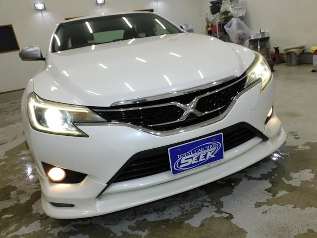 マークX 250G Four 社外19インチアルミフルエアロ寒冷地仕様パワーシートプッシュスタートスマートキーオートエアコンタイミングチェーンHIDエンジンスターター横滑り防止機能フォグランプワイパーデアイサー(11枚目)