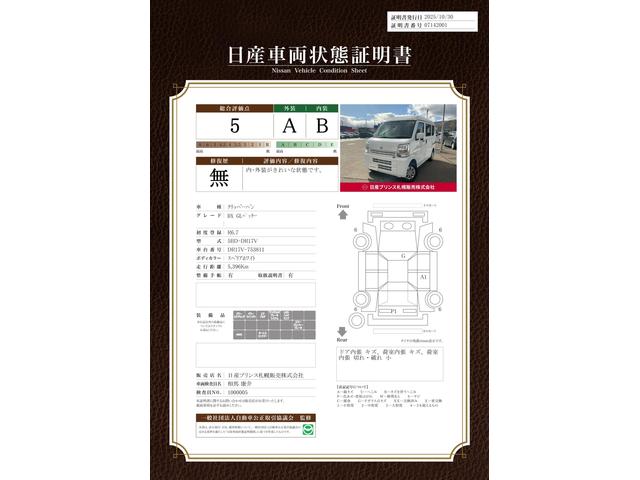 車両状態評価書