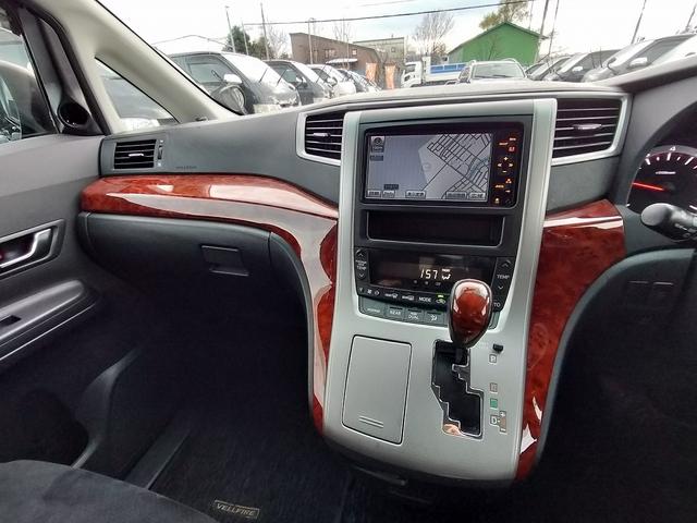 ヴェルファイア 2.4Z プラチナセレクションII 4WD 本州仕入れ 両側パワースライドドア パワーバックドア 純正アルミ SDナビ バックモニター タイミングチェーン(45枚目)