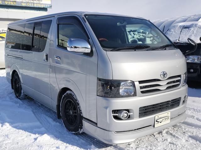 ハイエースバン ロングスーパーGL 4WD 本州仕入れ 社外アルミ 純正SDナビ 新品シートカバー LEDテール 社外ヘッドライト(4枚目)