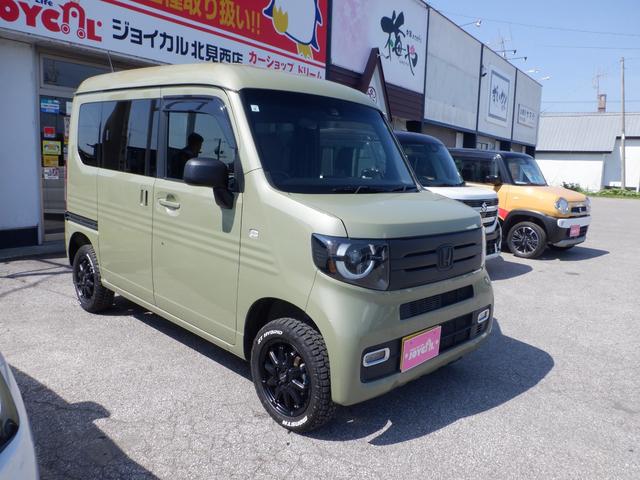 Ｎ－ＶＡＮ＋スタイル 　ホンダセンシング　４ＷＤ　インチアップ　マットタイヤ　ＡＭＥ１４インチアルミ　ＬＥＤヘッドライト　ＬＥＤフォグ　オートハイビーム　純正ナビＴＶバックカメラ　ＥＴＣ　コーナーセンサー　シートカバー（3枚目）