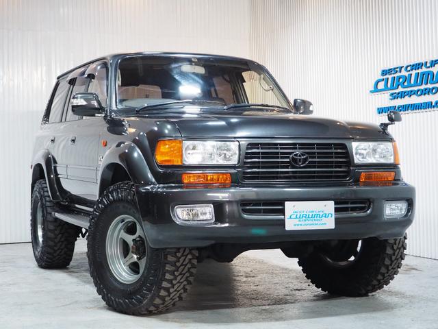 ランドクルーザー８０ ＶＸリミテッド　ディーゼルターボ　４ＷＤ　リフトＵＰ　サンルーフ　ＧＤマフラー　リアスポイラー　社外ヘッドライト・フォグランプ　１６ＡＷ　ＭＴタイヤ　１００用サイドステップ　ウインカーミラー　ナビ　ＴＶ（64枚目）