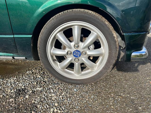 ミラジーノ ミニライトスペシャル　１５インチ　ミニライトホイール　ローダウン　ダウンサス社外センターマフラー　２本出し　バックカメラ　タイミングベルト交換済　夏冬タイヤ　ナビＴＶ　フォグランプ　革調シート　４ＷＤ（50枚目）