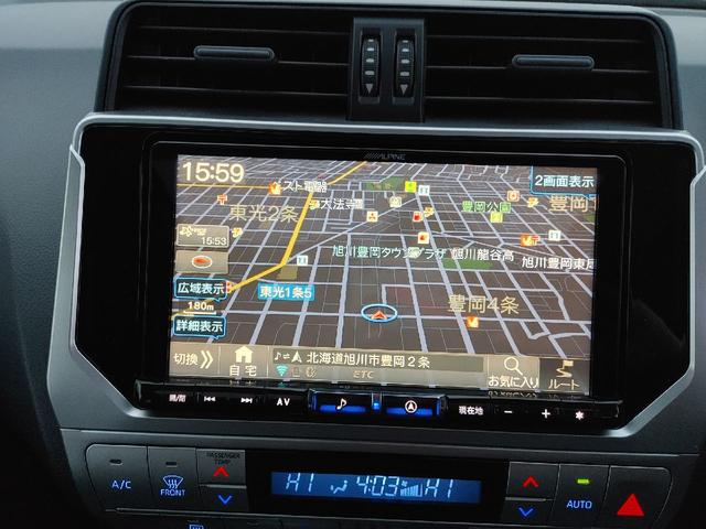 ランドクルーザープラド TX 夏冬タイヤ付 一体型エンスタ Bluetooth付フルセグナビ ETC バックカメラ オートクルーズコントロール 衝突被害軽減システム サンルーフ オートマチックハイビーム LEDヘッドランプ(4枚目)