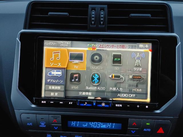 ランドクルーザープラド TX 夏冬タイヤ付 一体型エンスタ Bluetooth付フルセグナビ ETC バックカメラ オートクルーズコントロール 衝突被害軽減システム サンルーフ オートマチックハイビーム LEDヘッドランプ(7枚目)