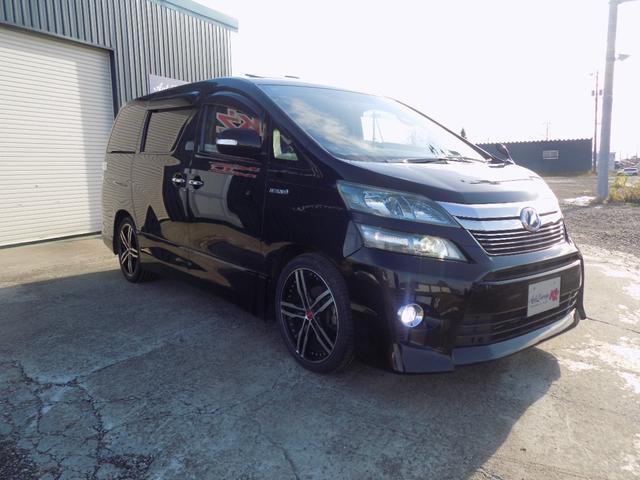 ヴェルファイアハイブリッド ZR Wサンルーフ 両側パワースライドドア パワーバックドア アルパインビッグX10インチナビ フルセグTV バックカメラ フリップダウンモニター HID ETC 社外19アルミ サマータイヤ新品 エンスタ(6枚目)