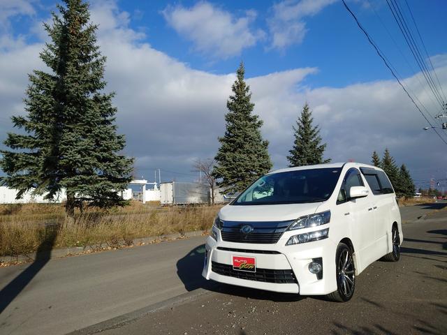 ヴェルファイアハイブリッド ＺＲ　Ｇエディション　ハイブリッド４ＷＤ　ＰＶＭ　純正ナビＢＴ対応　全方位カメラ　フリップダウンモニター　リアヒーター　ツインサンルーフ　本革シート　両側パワスラ　Ｐバックドア　クルコン　寒冷地仕様　２０インチＡＷ（7枚目）