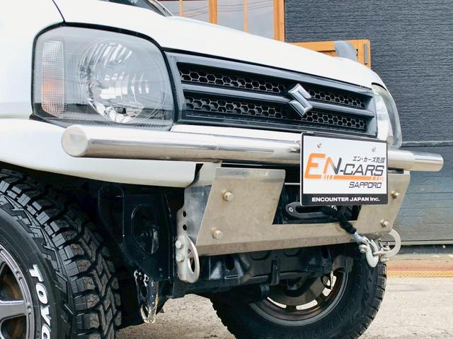 ジムニー XG リフトアップ 前後社外バンパー CLリンク6000LB電動ウインチ 185/85R16オープンカントリーRT 牽引フック フロントカメラ&モニター ETC(12枚目)