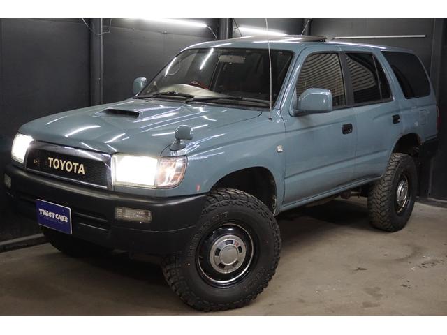 ハイラックスサーフ ＳＳＲ－Ｘリミテッド　ワイド　全塗装車／アンヴィルグレー／ナロー加工／リフトアップ／マッドタイヤ／外アルミ／外ステアリング／サンルーフ／外ナビ／Ｂｌｕｅｔｏｏｔｈ接続／１ＫＺエンジン（2枚目）