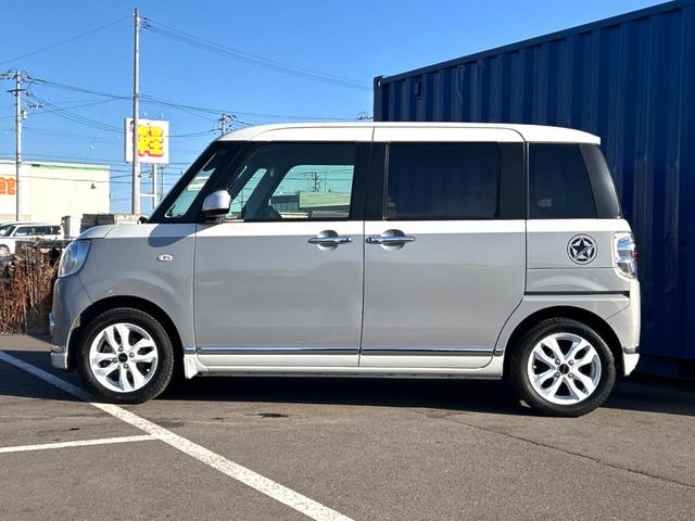 ムーヴキャンバス Gメイクアップリミテッド SAIII 4WD 禁煙車 純正SDナビ 全周囲カメラ 両側電動ドア Bluetooth接続 衝突軽減システム スマートキー LEDヘッドライト オートエアコン OZレーシング製14インチAW 盗難防止システム(45枚目)