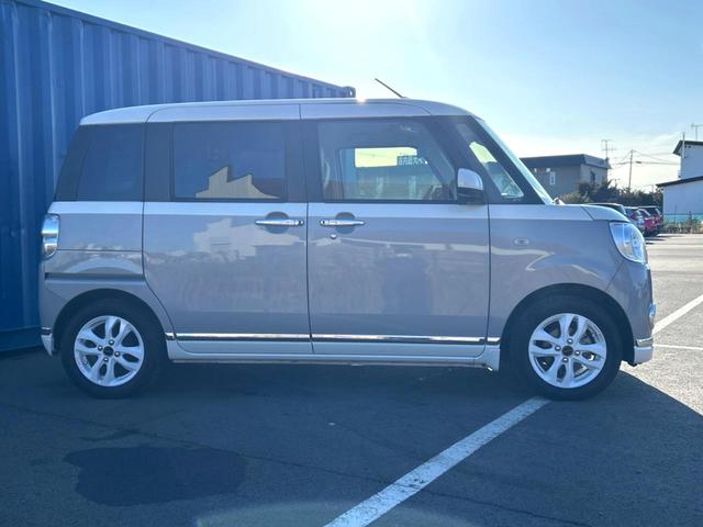 ムーヴキャンバス Gメイクアップリミテッド SAIII 4WD 禁煙車 純正SDナビ 全周囲カメラ 両側電動ドア Bluetooth接続 衝突軽減システム スマートキー LEDヘッドライト オートエアコン OZレーシング製14インチAW 盗難防止システム(46枚目)