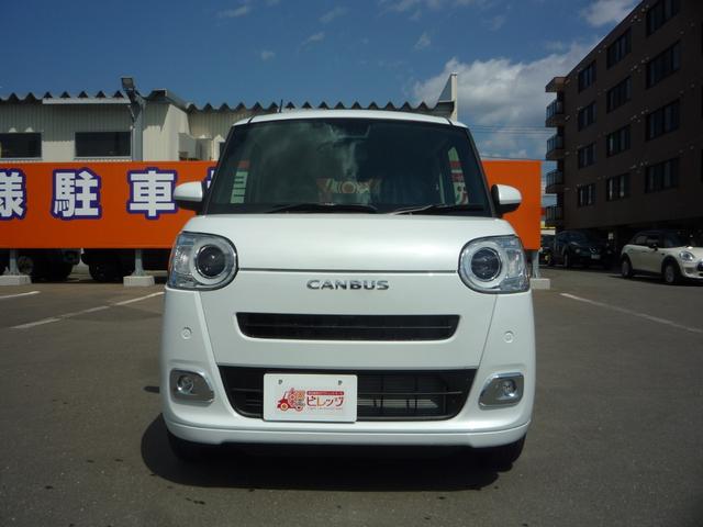 ムーヴキャンバス セオリーＧ　フルタイム４ＷＤ　サイドエアバック　ブレーキサポート　アイドリングＳＴＯＰ　横滑り防止　前席シートヒーター　キーフリー　オートハイビーム　コーナーセンサー　オートライト　ＬＥＤヘッドランプ　エアコン（4枚目）