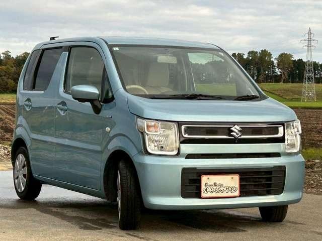 ワゴンR ハイブリッドFX 車検整備付 本州仕入 全方位カメラ メモリーナビ バックカメラ サイドカメラ シートヒーター キーレス スマートキー プッシュスタート フィズブルーパールメタリック(2枚目)