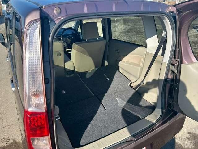 ムーヴ Ｌ　車検整備付　ベンチシート　エコアイドル　キーレス　４ＷＤ　純正オーディオ　寒冷地仕様　フルフラット　シルキーマルーンメタリック（59枚目）