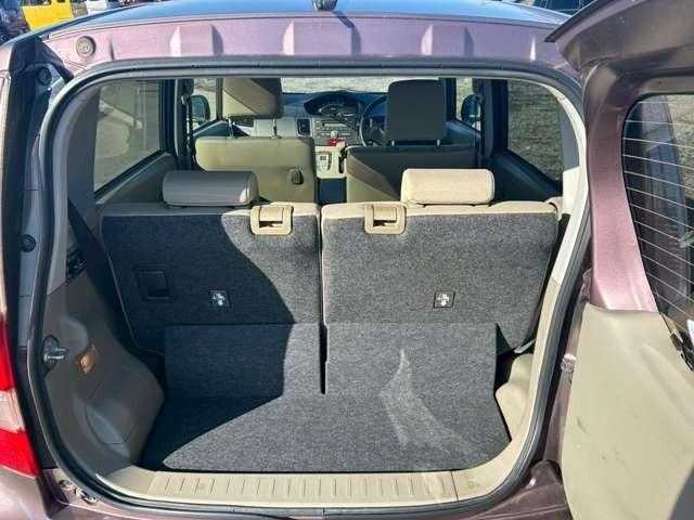 ムーヴ Ｌ　車検整備付　ベンチシート　エコアイドル　キーレス　４ＷＤ　純正オーディオ　寒冷地仕様　フルフラット　シルキーマルーンメタリック（62枚目）