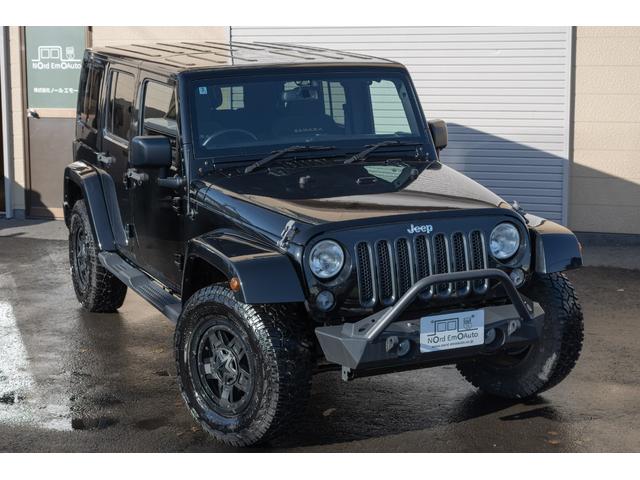 ジープ・ラングラーアンリミテッド サハラ /本州西日本仕入れ/ジオランダーX-ATタイヤ/ロックガンアルミホイール/インサートグリル/クロカンスチールバンパー/LEDヘッドライト/サイドカメラ/Bluetoothナビ/バックカメラ/後期モデル(7枚目)