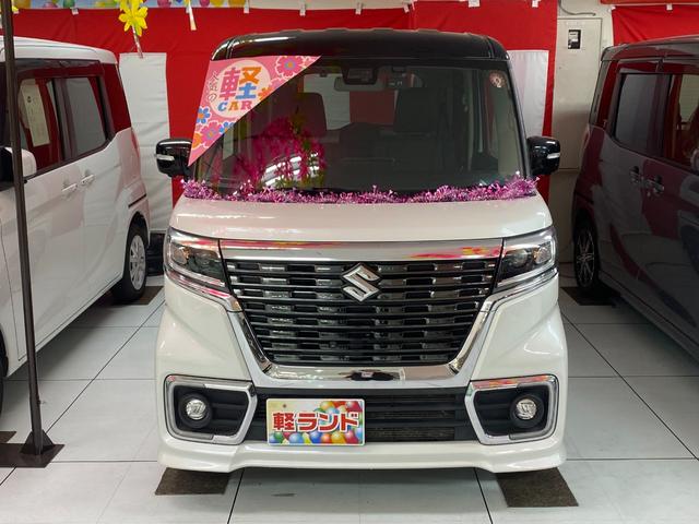 スペーシアカスタム ハイブリッドＸＳターボ　４ＷＤ／ターボ車／９インチ純正ナビ・フルセグ／アラウンドビューモニター／衝突軽減ブレーキ／Ｂｌｕｅｔｏｏｔｈオーディオ／ドライブレコーダー／コーナーセンサー／車線逸脱防止／両側パワースライドドア／（3枚目）