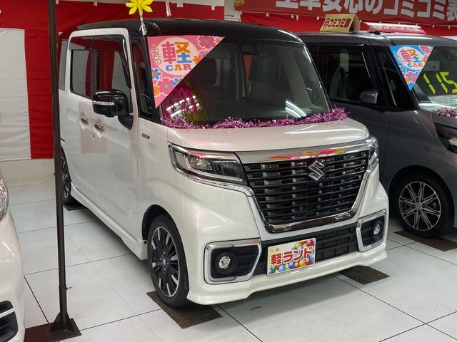 スペーシアカスタム ハイブリッドＸＳターボ　４ＷＤ／ターボ車／９インチ純正ナビ・フルセグ／アラウンドビューモニター／衝突軽減ブレーキ／Ｂｌｕｅｔｏｏｔｈオーディオ／ドライブレコーダー／コーナーセンサー／車線逸脱防止／両側パワースライドドア／（4枚目）
